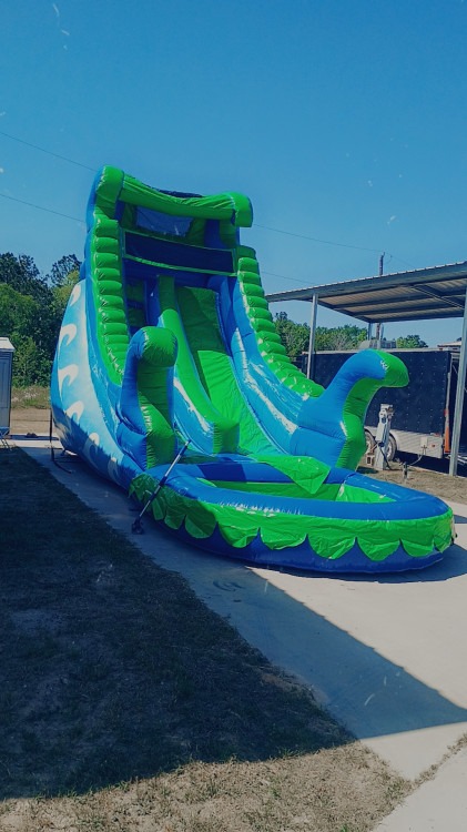 Blue wave water slide